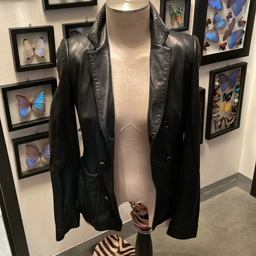 Vintage Balenciaga black leather jacket size 38 - Picture 13 of 16